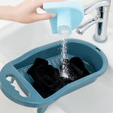 HULIANFU Portable Underwear Washboard Plastic Anti Slip Thicken Washing Board Household Socks Clothes Cleaning Tool Bathroom Accessories