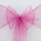 HULIANFU Organza Chair Sashes Bow Chair Covers Organza Fabric DIY Knot Chair Tie for Party Events Wedding Decoration 18cmx275cm