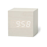 HULIANFU New Qualified Digital Wooden LED Alarm Clock Wood Retro Glow Clock Desktop Table Decor Voice Control Snooze Function Desk Tools
