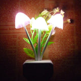 HULIANFU Novelty Night Light US Plug Induction Dream Mushroom Fungus Luminaria Lamp 220V 3 LED Mushroom Lamp led night lights
