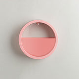 HULIANFU Wall Hanging Decor Shelf Flower Pot Modern Home Decor Room Decoration Multifunctional Storage Box Creative Round Floral Ornament