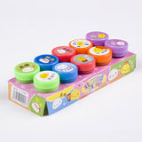 HULIANFU Round Multicolor Fun 10 Pcs Cute Panda Child DIY Scrapbook Kids Stamp Cartoon Rubber Stamps Scrapbooking Reward Toy