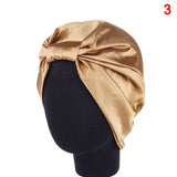 HULIANFU Women Night Sleep Hat Adjust Satin Bonnet Hair Styling Cap Long Hair Care 29 Styles Silk Head Wrap Shower Cap Hair Styling Tools