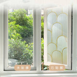 HULIANFU No Glue Artistic Pattern Window Frosted Glass Sticker Opaque Toilet Anti-lighting Bathroom Film Anti-peep Shading Window Paper
