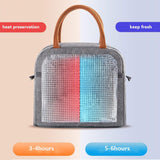 HULIANFU Lunch Bag Lunch Box Thermal Insulated Canvas Tote Pouch Kids School Bento Portable Dinner Container Picnic Food Storage Bags
