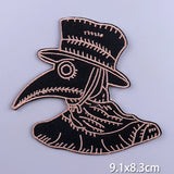 HULIANFU Patches On Clothes Stickers Hippie Rock Stripes Embroidered Patches For Clothing Iron On Patch Skull Biker Stripes for Jackets