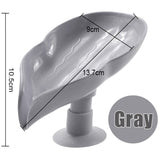 HULIANFU Leaf Shape Soap Box Drain Soap Holder Bathroom Accessories Suction Cup Soap Dish Tray Soap Dish for Bathroom Soap Container