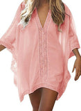 Beach dress shirt Cover-up Swimwear Women White Beach Tunics plus size cover ups Bikini Cover up Sarong Swimsuit Cover upS