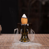 HULIANFU Waterfall Incense Burner Backflow Mini Buddha Censer Backflow Incense Holder Home Office Teahouse Decor