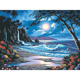 HULIANFU Villa Scenery DIY 5D Diamond Painting Full Round Resin Mosaic Landscape Diamond Embroidery Picture Rhinestone Home Decor Gift