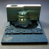 HULIANFU Omoshiroi Block 3D Memo Pads Novelty Famious Movie Building Harry Design New Year Christmas Gift
