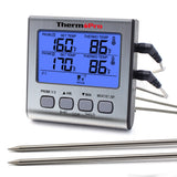 HULIANFU ThermoPro TP17 Dual Probes Digital Outdoor Meat Thermometer Cooking BBQ Oven Thermometer with Big LCD Screen For Kitchen
