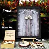 HULIANFU Wedding Guest Book Personalized Wedding Decoration Rustic Sweet Wedding Guestbook 120pcs Small Wood Hearts