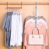 HULIANFU Magic 9-hole Support Circle Clothes Hanger Clothes Drying Rack Multifunction Plastic clothes rack Home Storage Hangers