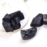 HULIANFU Natural Black Tourmaline Gravel Raw Gemstone Mineral Specimen Irregular Crystal Healing Advanced Collection Eliminate Magnetism