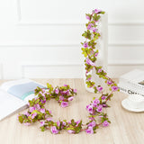 HULIANFU 2023 250CM Rose Artificial Flowers Christmas Garland For Wedding Home Room Decoration Spring Autumn Garden Arch DIY Fake Plant Vine