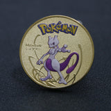 HULIANFU Pocket Monsters Gold Silver Coins Japanese Pokemon Anime Movie Around Coins Children's Cartoon Toys Small Gifts