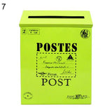 HULIANFU Retro Metal Mailboxes Wall Mounted Mail Box Mailbox Bucket Newspaper Letter Box Post Garden Decoration Garden Supplies