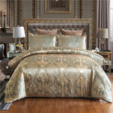 HULIANFU ROMANZO European style bedding set 3piece/set double/single/double/large double bed quilt cover + pillowcase Satin jacquard