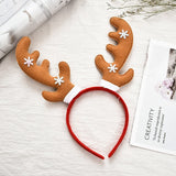 HULIANFU 2023 Red Christmas Hair Band Cartoon Santa Claus Snowman Antlers Headband Merry Christmas Decor Adult Kids Naviidad Gifts Noel Toys