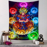 HULIANFU Psychedelic Meditator Tapestry Wall Hanging Cartoon Witchcraft Bohemian Style Mandala Kawaii Room Home Decor