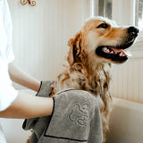 HULIANFU Pet Dog Towel Super Absorbent Dog Bathrobe Microfiber Bath Towels Quick-Drying Cat Bath Towel