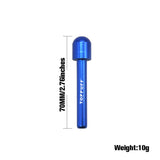 HULIANFU Toppuff Aluminum Alloy Metal Snuff Snorter Dispenser Nasal Tube 70MM Smoking Snuff Straw Sniffer Snorter Nasal Pipe Pocket Size
