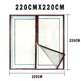 HULIANFU Insect Window Screen Zipper Opening and Closing Self-Adhesive Mosquito-Proof Net Indoor Fly Curtain Mesh Invisible Customizable