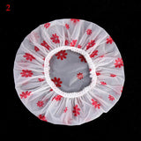 HULIANFU Shower Cap Waterproof High Quality Hair Salon Elastic Thicken For Women Bath Hat Bathroom Products Heart Bow Printed Bathing Hat
