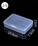 HULIANFU Mini Boxes Rectangle Clear Plastic Jewelry Storage Case Container Packaging Box for Earrings Rings Beads Collecting Small Items