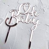 HULIANFU New Wooden One Baby Happy Birthday Cake Toppers Love One Newborn Birthday Cake Topper for Baby Birthday Party Cake Decorations