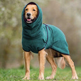 HULIANFU Pet Clothes Dog Towelling Drying Super Absorbent Robe Soft quick drying Polyester Sleepwear Coat Warm Apparel