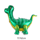 HULIANFU Large 4D Walking Dinosaur Foil Balloons Jungle Animal Boys Birthday Party Decors Jurassic  Standind Dragon Kids Toys Air Globos
