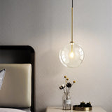 HULIANFU Modern Led Pendant Lamp Glass Ball  Bedroom Hanging Nordic Living Indoor Decor Lighting Kitchen Bar Round Gold Suspension Lights