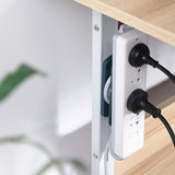 HULIANFU Self-Adhesive Power Strip Holder with Cable Organizer, Wall Mount Patch Panel Socket Holder Home Organizer Remote Holder