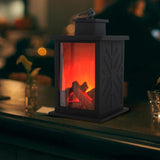 HULIANFU LED Flame Lantern Lamps Simulated Fireplace Flame Effect Light AA Battery Courtyard Room Decor