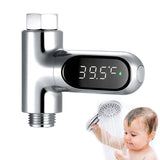 HULIANFU Water Shower Thermometer LED Display Flow Self-Generating Meter Monitor Baby Celsius Faucet Precise Bath Kitchen Ship From EU