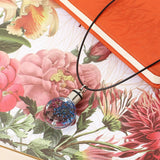 HULIANFU New Luminous Dried Flower Butterfly Glass Ball Car Pendant Car Craft Decoration Pendant Car Interior Decor Car Accessories