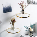 HULIANFU Simple Home Decoration Glass Ledge Home Decor Shelf For Flowers Wall Shelves Decorative Plant Flower Pot Rack Wall Shelf Crafts