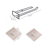 HULIANFU New Arrival Useful Iron Wine Rack Glass Holder Hanging Bar Hanger Shelf Stainless Steel Wine Glass Rack Stand Paper Roll Holder