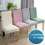 HULIANFU Waterproof Elastic Chair Cover With Back Dining Room Chair Covers Jacquard Covers For Chairs For Kitchen Wedding Hotel Banquet