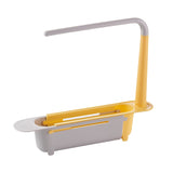 HULIANFU Telescopic Sink Shelf Kitchen Sinks Organizer Soap Sponge Holder Sink Drain Rack Storage Basket Kitchen Gadgets Accessories Tool