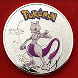 HULIANFU Pocket Monsters Gold Silver Coins Japanese Pokemon Anime Movie Around Coins Children's Cartoon Toys Small Gifts
