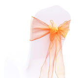 HULIANFU Wedding Decoration Organza Chair Sashes Bow For Party Christmas Halloween hotel Chair Decoration Supplies(Pack of 50pcs  pink)