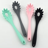 HULIANFU Silicone Pasta Noodle Spoon Pasta Scoop Colander Noodle Spaghetti Ladle Slot Spoon Heat-Resistant Tableware Kitchen Gadget