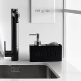 HULIANFU Modern kitchen accessories Soap Dispenser Set Liquid hand soap dispenser pump bottle brushes Holds and Stores Sponges Scrubbers