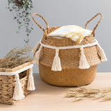 HULIANFU Nordic Cotton Rope Wooden Bead Garland with Tassel Wall Hanging Nursery Props Ornament Kids Baby Room Decor S24 20 Dropship
