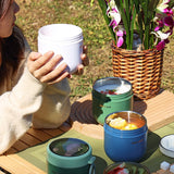 HULIANFU Portable Breakfast Cup With Lid and Spoon Multifunction Oatmeal Cup Cereal Nut Yogurt Mug Snack Cups Small lunch box soup bowl
