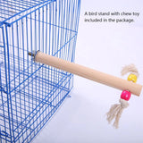 HULIANFU Parrot Climbing Ladder Swing Toy Natural Wood Bird Conure Cage Stand Rope Perch
