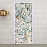 HULIANFU  PVC Self-Adhesive Waterproof Door Sticker Modern 3D Abstract Line Mural Wallpaper Living Room Study Home Decor Art Door Poster